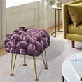 thumbnail image 7 of Home Soft Things Crushed Velvet Pouf Stool Ottoman - Blackberry - 16x16x16'', 7 of 7