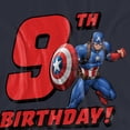 thumbnail image 3 of Captain America Womens 9th Birthday T-Shirt, 3 of 6