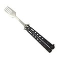 thumbnail image 1 of Almencla Fourchette Papillon Cuillère de Camping en Métal Portable Pliable, 1 of 8
