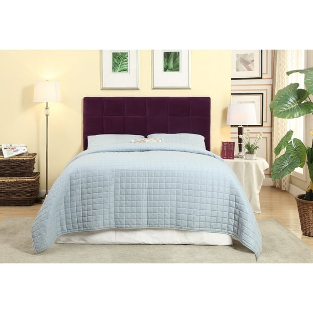 Furniture of America Maderira Flannelette Headboard, Full/Queen, Purple