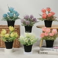 thumbnail image 3 of Fake Plants Small Artificial Plastic Plants Set Home Decor Mini Potted Faux Flowers and Herb Greenery Leaves for Bathroom Office Table Shelf Decoration, 3 of 8