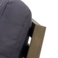 thumbnail image 5 of GDF Studio Johnlucas Outdoor Acacia Wood Club Chair with Cushion, Gray and Dark Gray, 5 of 7