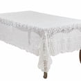 thumbnail image 2 of SARO 869.W72R 72 in. Galucia Rond Fait Main Crochet Coton Dentelle Linge de Table - Blanc, 2 of 4