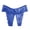 Blue [Womens Underwear Clearance Sales Today Deals], variant on WEIWEN Women's Crotchless Floral Embroidered Lace Underwear for Women See Through Mesh Strappy Thongs Low Rise G String Cheeky Underpants Blue, XL