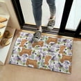 thumbnail image 2 of Yorkie Dog and Flower Florals Door Rugs,Washable Non Slip Door Mats Indoor,Decorative Door Mats,Entry Mat Indoor for Entrance,Bedroom,Kitchen,Bathroom,16"x24", 2 of 6