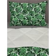 thumbnail image 3 of Tropical Comforter & Sham Bedding Set, Green Tones Exotic Monstera Leaves Pattern with Splashed Paint Effect Print, 3 pcs Duvet Set Microfiber Filling Quilt, 5 Sizes, Multicolor, by Ambesonne, 3 of 4