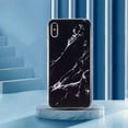 thumbnail image 2 of Dteck Compatible for iPhone X/iPhone XS Phone Case,Lightweight IMD Marble Pattern Soft TPU Silicone Shockproof Slim Protective Cover,Black Marble, 2 of 5
