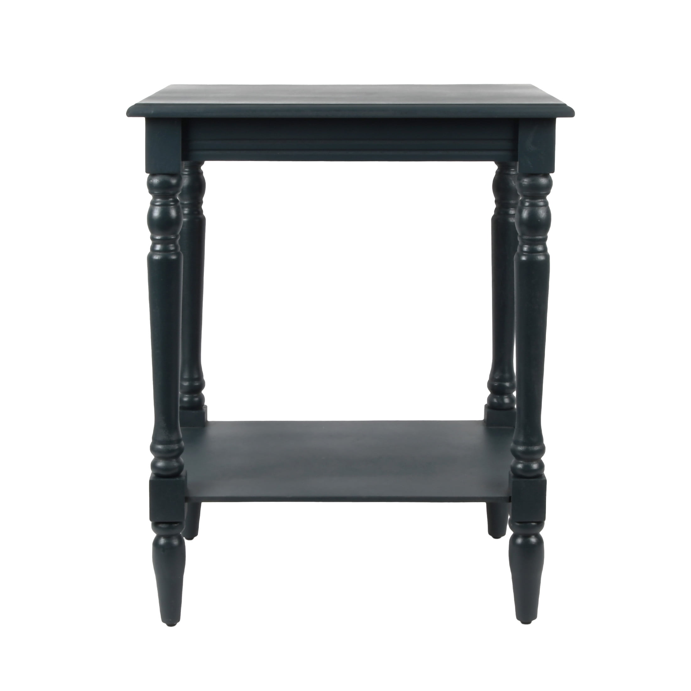 Decor Therapy Simplify Accent Storage Shelf End Table, Traditional Style, Navy 24" x 19.5" x 15.75"