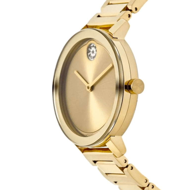 Movado Women\'s Watch 3600823 Bold Evolution Gold Dial Swiss Quartz Steel 34mm Pre-Owned Movado Bold Evolution 34mm Ladies Watch 3600823  main image 2
