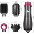 thumbnail image 3 of IG INGLAM 4 in 1 Hot Air Brush, Negative Ion Detachable Hair Styler & Volumizer with 2 Brush Heads, Updated Push Switch, Silver, 3 of 9