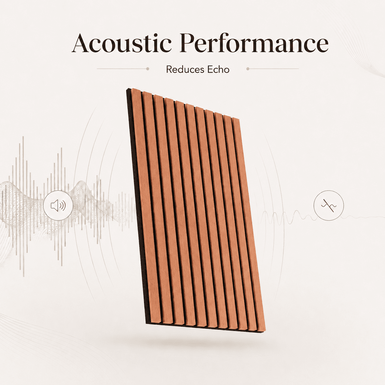 2PCS 16''x104'' Wood Slat Acoustic Wall Paneling for Interior and Ceiling Decor,23Sq.ft,Red Oak