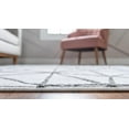 thumbnail image 5 of Rugs.com Lattice Trellis Collection Rug – 8 Ft Round White Low-Pile Rug Perfect For Kitchens, Dining Rooms, 5 of 9