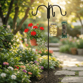 thumbnail image 6 of 76 Inch Three Shepherd Hooks for Outdoor,Bird Feeder Pole with 5 Prong Base, Adjustable Shepard Hooks for Hanging Plant, Solar Lanterns, Wind Chimes, 1 Pack, 6 of 6