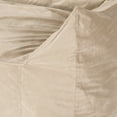 thumbnail image 4 of GDF Studio Calef Modern Velveteen 2 Seater Oversized Bean Bag Chair with Armrests, Taupe, 4 of 7