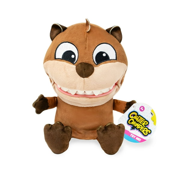 Chatter Chompers Beaver Plush 6.5", Interactive Collectible Toy, Funny Sound Effects, Ages 3 