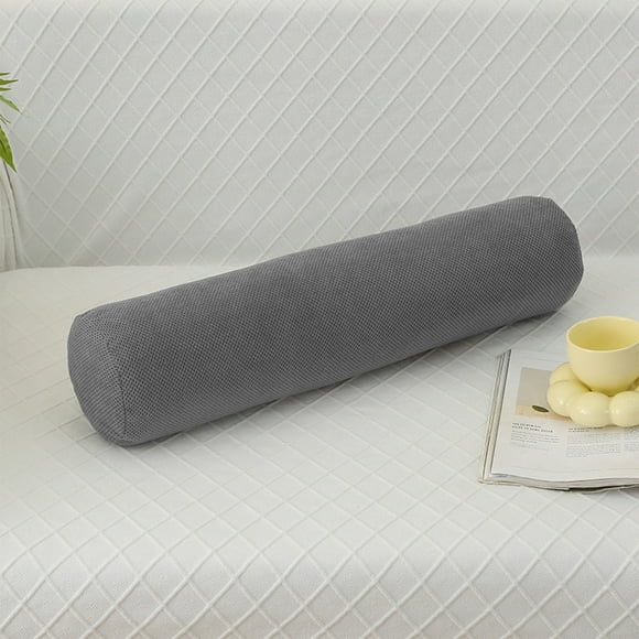 Funda de Almohada Cilíndrica Premium para Dormir de Lado para Sofá, Gris MNFD