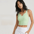 thumbnail image 1 of Ropa interior deportiva de copa fija transpirable de resistencia media para mujer, sujetador de yoga con cuello en V y canalé para correr y hacer ejercicio en verano, 1 of 2