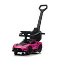 thumbnail image 1 of VOLTZ TOYS Maserati Licensed 3-in-1 Push Car, Toddler Ride-On Stroller with Handle, Music & LED Lights, Pink, 1 of 6