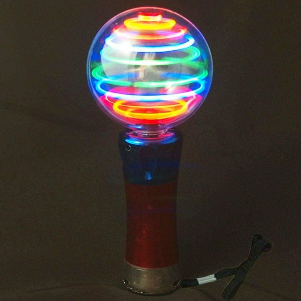 Jiarry 7.5 Inch Light Up Magic Ball Toy Wand For Kids Flashing Led Wand For Boys And Girls Thrilling Spinning Light Show Batteries Included Fu
