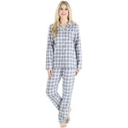 Sleepwear Womens Flannel Pajamas, Long 100% Cotton PJ Set