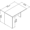 thumbnail image 3 of Pemberly Row Modern 42W Desk Return in White - Engineered Wood, 3 of 4