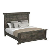 Hyde King Panel Bed in Charcoal