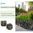 thumbnail image 6 of 4W Double-Sided Pebble Print Galvanized Steel Garden Edging, 6" x 19.69' Flexible Corrugated Landscape Border for Flower Beds, Lawns, and Tree Rings, 6 of 9