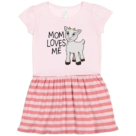 

Inktastic Mom Loves Me- Cute Goat Gift Toddler Girl Dress
