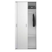 Tvilum Space Armoire Wardrobe with 2 Sliding Doors for Adults in White