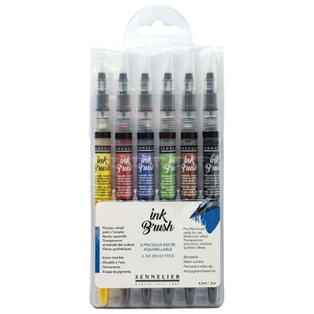 UPC: 3046451924233 | Sennelier Ink Brush Pen Set  6-Colors  Trendy