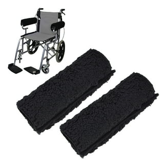 We&Life Wheelchair Armrest Pads (Pair, Black, 9 inch)-Wheelchair Cushions  for Seniors & Adults | Arm Rest Padded Cover | Armrest Covers for Office 