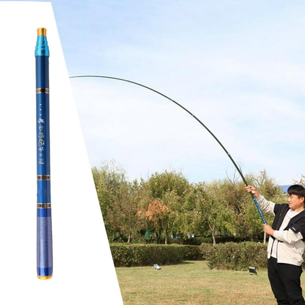 Portable Rod Pole Travel Fishing Poles for Outdoor Travel Fishing Equipment,  3.6m/4.5m/5.4m/6. Blue 6. 