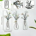 thumbnail image 2 of 3 Pcs Metal Flowers Wall Arts Metal Vase Wall Art Rustic Farmhouse Decor Bathroom Wall Decor Dining Room Wall Decor Minimalist Decor Housewarming Gifts 13.8x5.9 in, 2 of 11
