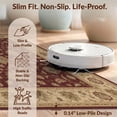 thumbnail image 6 of Design&I 9'x12' Washable Area Rug Beige Burgundy Floral Elegance Intricate Botanical Motif with Classic Border for Master Suite, Under Bed, Sleek Flatweave Pet Friendly, 6 of 7