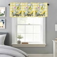 thumbnail image 3 of Summer Theme Window Valance for Kitchen, Pastoral Lemons Drinks Yellow Buffalo Plaid Rod Pocket Short Curtain for Small Windows, Light Filtering Decorative Valance, 60 x 14 Inch, 1 Panel, 3 of 9