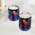 thumbnail image 2 of Yayeee 4 Pack Qtip Holder Bathroom Cotton Swab Canister with Lid Clear Dispenser Set, Space Astronaut, 2 of 6