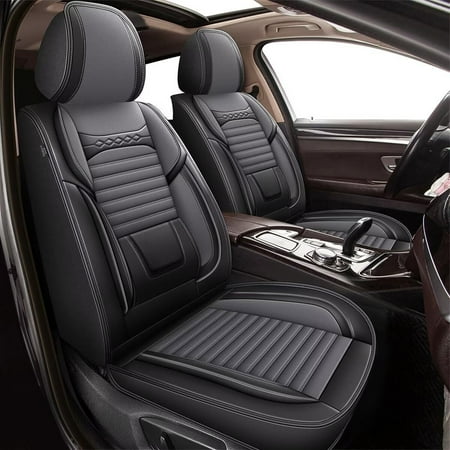 JIAMAOXIN Seat Covers Full Set Fit for Ford Focus 2009-2018: Car Seat Protector Airbag Compatible – Waterproof Breathable Leather Seat Covers(5PCS Black+Gray) JIAMAOXIN Seat Covers Full Set Fit for Ford Focus 2009-2018: Car Seat Protector Airbag Compatible – Waterproof Breathable Leather Seat Covers(5PCS Black+Gray)