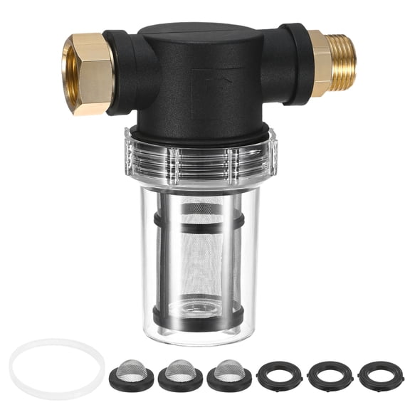 Uxcell Garden Hose Filter, Sediment Filter Attachment with 40 Mesh Screen for Water Broom/Pressure Washer Hose [3 Colors]