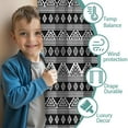 thumbnail image 3 of Blackout Kids Curtains,Black Geometric Triangle Diamond Pattern Childrens Insulated Curtains Set Of 2,Bedroom Essentials,Toddler Room Decor 52x63in(132x160cm), 3 of 5
