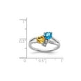 thumbnail image 2 of 1.00 Carat (Ctw) Citrine & Blue Topaz Heart Ring in Sterling Silver for Women, 2 of 5