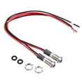 thumbnail image 1 of Unique Bargains AC/DC 12V/24V 6mm Flush Panel Mount Blue Indicator Light with 150mm Cable, 2 Pack, 1 of 5