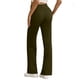 thumbnail image 5 of Amzcrzy Pantalones Yoga Mujer Color Liso - Cintura Elástica, Control Abdominal, Corte Acampanado, Leggings Elásticos Cómodos, Bolsillos S-2XL Verde, 5 of 7