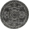 thumbnail image 2 of Unique Loom Bromley Collection Area Rug - Wells (3' Round Dark Gray/Gray), 2 of 6