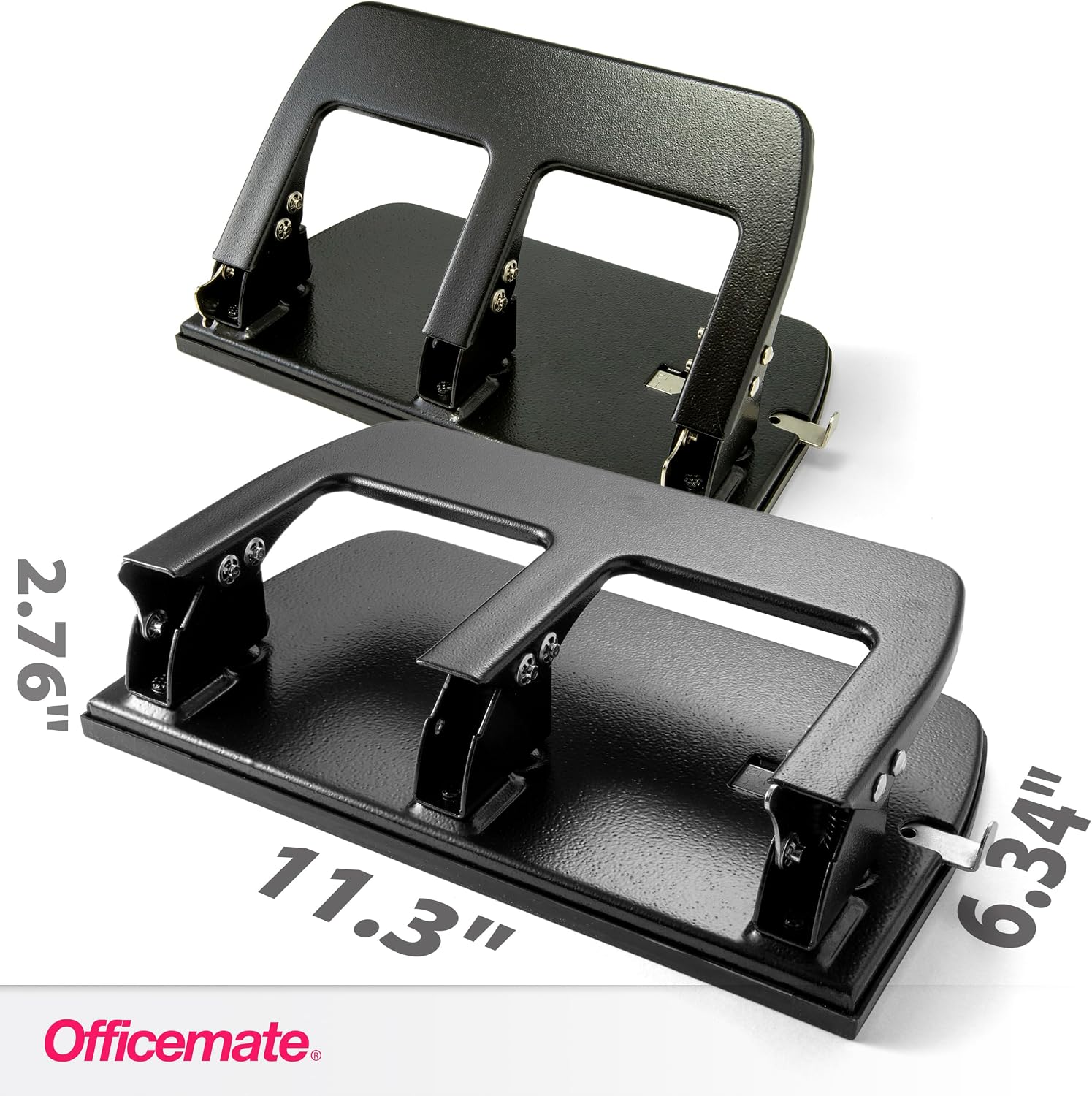 OfficeMate Medium Duty 3-Hole Punch with Ergonomic Handle photo 1