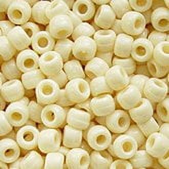 JOLLY STORE Crafts Ivory Pony Beads 9x6mm 500pc Made in the USA