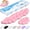 Dark Pink, variant on TECKNET Cloud Keyboard Wrist Rest Set, Non-Slip PU Leather Wrist Pad with Ergonomic Memory Foam, for Laptop/Office/Gaming & Pain Relief, Rainbow