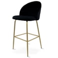 thumbnail image 1 of Silla Alta Zurich Mirel Banco Desayunador Tapizado con Asiento Suave Negro, 1 of 6
