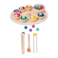 thumbnail image 1 of Montessori Bowls Toy Balls Matching, Wood Clip Beads Matching and Counting Toy, Fine Motor Development Game, Wooden Sorter Game para niños pequeños, 1 of 9