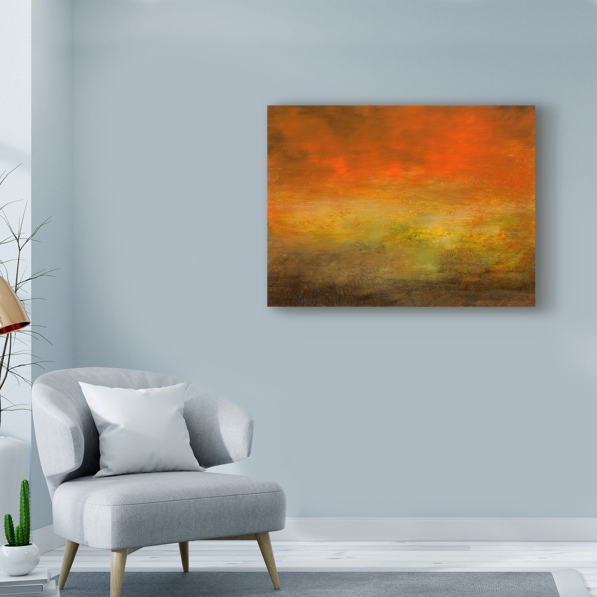 Trademark Fine Art 'Meadow Red Yellow VI' Canvas Art by Sharon Gordon