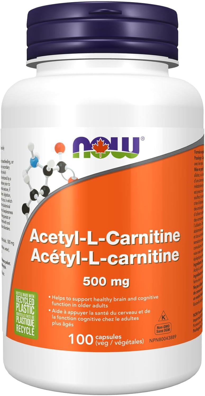 Now Foods - Acetyl L-Carnitine 500mg, 100 Veg Capsules